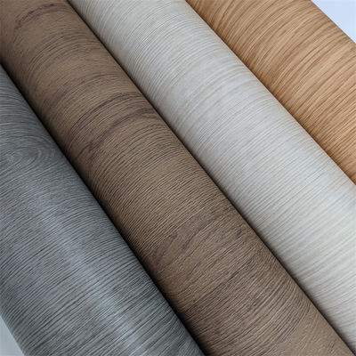 Película de muebles de PVC de diseño en madera en relieve para puertas ancho 1260 mm 1400 mm