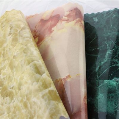 Película de PVC de mármol brillante para el mostrador de la cocina y la decoración de fondo del televisor