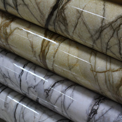 Decoración de mármol de película de PVC textura de mármol adhesivos de muebles de armario